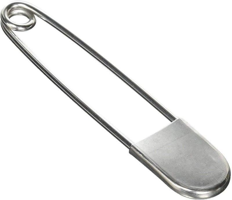 Coitak Large Safety Pins, 5 inch, 10 PCS Stainless Steel, Silver Huge Strong XL, Extra Large Laundry Pins for Blankets - Image 1